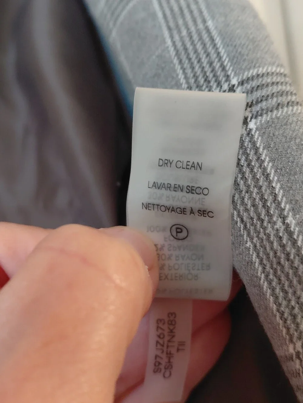 Calvin Klein Gray Plaid Blazer